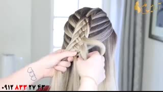 فیلم آموزش جدیدترین مدل بافت مو تیغ ماهی + شینیون مو