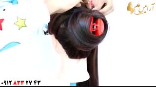 کلیپ آموزش شینیون ساده مو با کلیپس + مدل مو