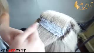 فیلم آموزش دکلره و رنگ کردن ریشه مو + هایلایت مو