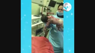 سزارین نوزاد دختر حاصل ivf بعد از ۹ سال نازایی