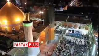 مراسم رونمایی از گلدسته مرمت شده حرم مطهر علوی