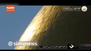 شستشوی گنبد حرم امام حسین (ع) پیش از آغاز ماه محرم