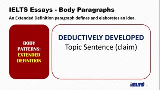 آیلتس, الگوی پاراگرافی Extended Definition برای بدنه مقالات تسک 2 آیلتس