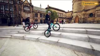 میکس آهنگ ایریدیم گات تلنت و رقابت جذاب پارکورکاران و دوچرخه سواران در ادینبورگ اسکاتلند