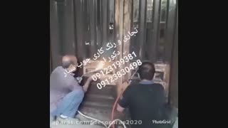 رنگ کاری درب لابی