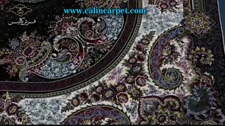 فرش ماشینی 700 شانه - طرح نسترن آبی