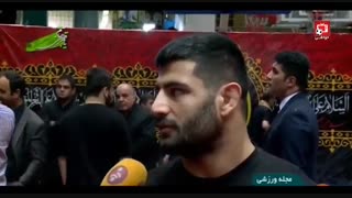 اعضای تیم ملی کشتی در سوگ قمر بنی هاشم (ع)