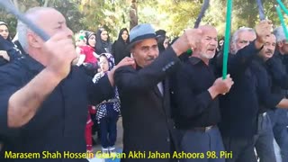 مراسم شاه حسین گویان حضرت ابوالفضل (ع) اخی جهان . صبح عاشورا 98 _قسمت اول