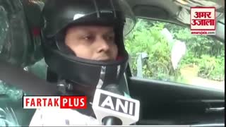 دلیل عجیب راننده خودرو برای استفاده از کلاه ایمنی!