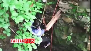 جوانی که برای نجات یک مار جان خود را به خطر انداخت