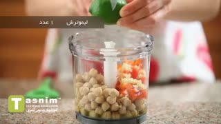 حمص فلفل قرمز دلمه ای | فیلم آشپزی
