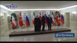 مدل دست دادن روحانی، پوتین و اردوغان