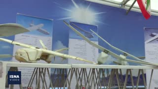 نمایش بقایای پهپادهای غنیمتی متجاوز در قلب تهران