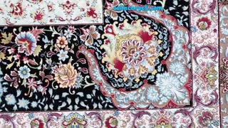 فرش 1200 شانه - طرح گلستان سورمه ای