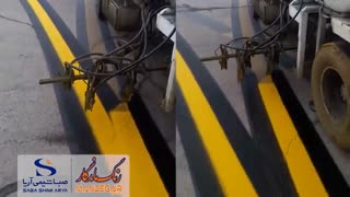 اجرای خط کشی ترافیکی با رنگ سرد