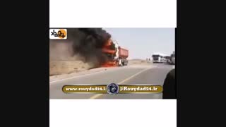 انفجار یک تریلی