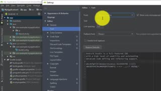آموزش ویدیویی تغییر سایز و فونت محیط برنامه نویسی اندروید استودیو android studio