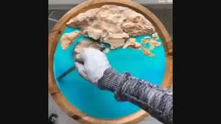 ساخت وسیله دکوری با چوب و رزین