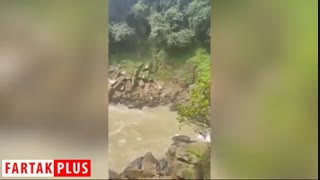 غرق شدن گله فیل‌ها بر اثر سقوط از آبشار