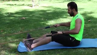 تقویت عضلات زیر بغل با تمرینات کش بدنسازی - تمرینات زیر بغل با فشار کش بدنسازی - احمدرضا امامی