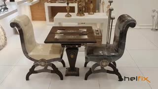 میز تخته نرد صادراتی شلفیکس به همراه 2 صندلی بسیار شیک