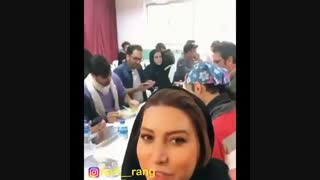 فریبا نادری در پشت صحنه سریال ستایش