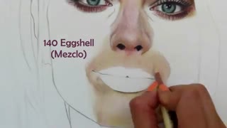 آموزش نقاشی مداد رنگی چهره