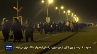 پیاده‌روی شبانه‌روزی زائران کربلا در عراق