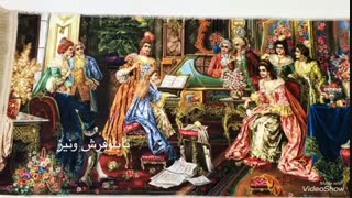 تابلو فرش چاپی طرح فرانسوی