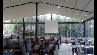 حقانی 09380039391-سقف متحرک رستوران-سقف برقی باغ تالار