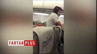 صحنه ای که مسافران هواپیما را تا مرز سکته برد!