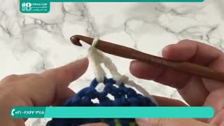 بافت شنل یقه اسکی زمستانه زنانه