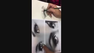 طراحی چشم با مداد