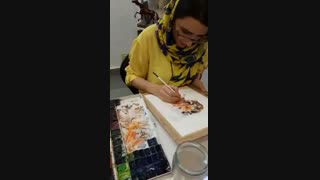 نقاشی صورت با آبرنگ