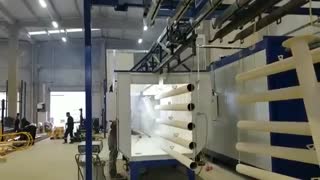 پوشش دهی  لوله های صنعتی بزرگ بااستفاده  دستگاه پاشش رنگ پودری - www.electrorang.com