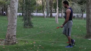 تقویت عضلات همسترینگ با کش بدنسازی - بدنسازی با کش - احمدرضا امامی بازیکن تیم ملی سامبو ایران