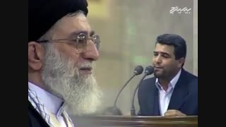 مداحی آذری آقای ابراهیم رهبر در بیت رهبری در حضور رهبر انقلاب