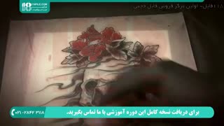 تتو سبک مکزیکی روی بدن - تمرین روی پوست مصنوعی