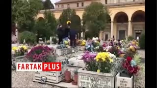 گزارش موبایلی معصومی‌نژاد از گرامی‌داشت مردگان در ایتالیا