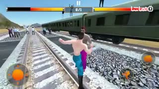 Police Train Driving: Train Fighting Games