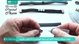 ساخت دستبند چرمی مردانه جواهر کاری شده