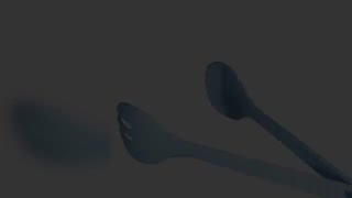 قاشق و چنگال سالادخوری روبیک پلاستیک