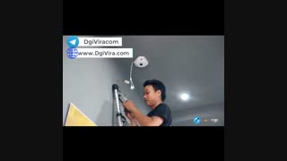 نصب دوربین بیسیم چشم ماهی 360 vrcam - دوربین بیسیم دیجی ویرا
