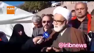 حضور نماینده مقام معظم رهبری در مناطق زلزله زده