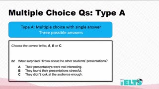 آشنایی با سوالات چند گزینه ای در لیسنینگ آزمون آیلتس