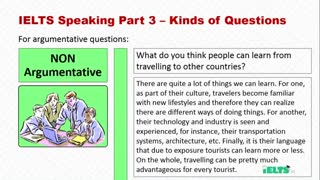 نحوه پاسخگویی به سوالات Non Argumentative اسپیکینگ پارت 3