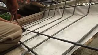 راه پله بتنی . اجرای کامل با جزئیات