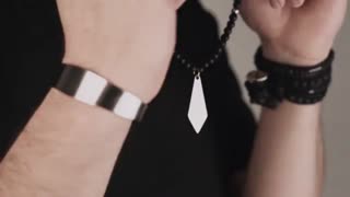 گردنبند سنگ اونیکس مات | آویز استیل | NA23