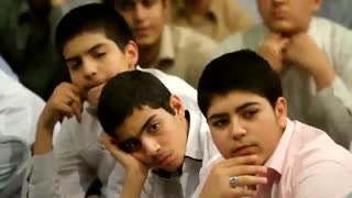 ملاقات جمعی از دانش آموزان با رهبر معظم انقلاب رهبری