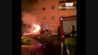 به آتش کشیدن خودروی دیپلمات ترکیه‌ای در تسالونیکی یونان